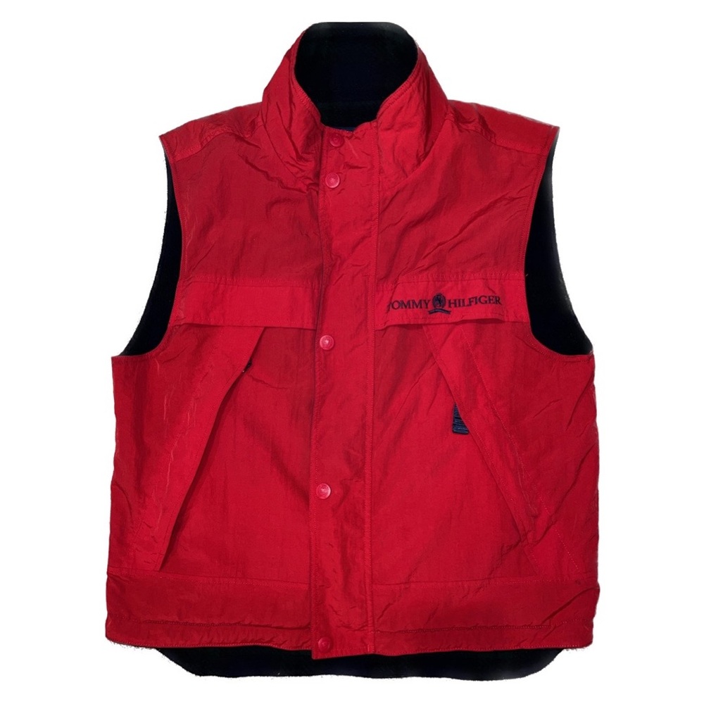 Tommy Hilfiger Vest Reversible Men’s Large Vintage Tartan Plaid